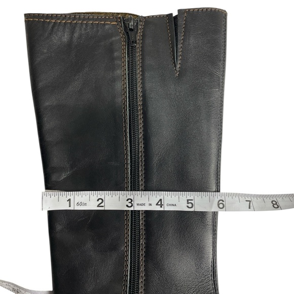 Fly London Tall Leather Wedge Heel Zip Up Boots Size 39 - Picture 13 of 13